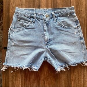 Wrangler cut off denims shorts size 29”